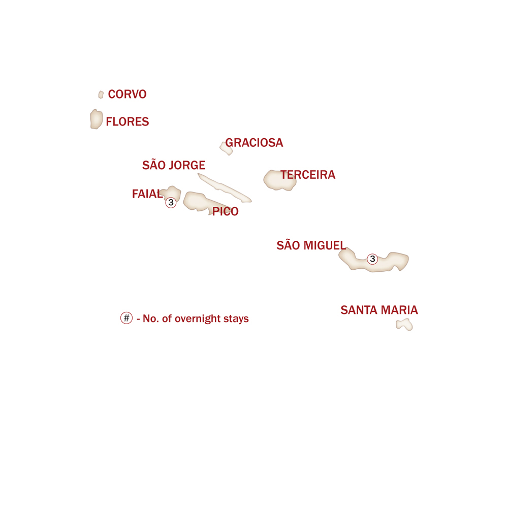 EXCITING AZORES map