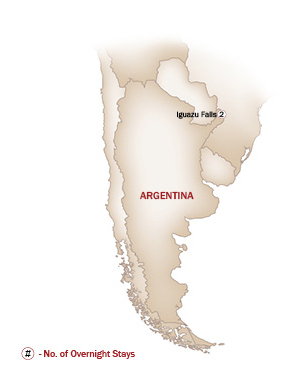 IGUAZU FALLS GETAWAY map