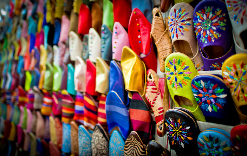 Leather Goods at Souk in Marrakech