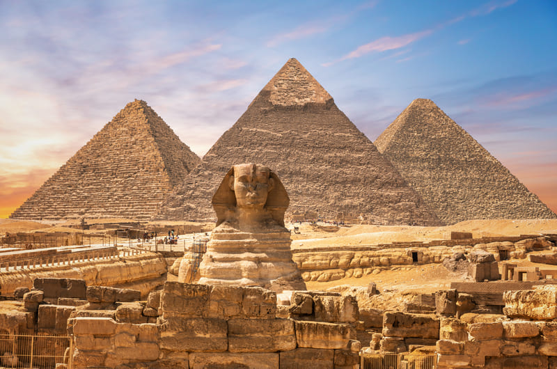 The Great Pyramids of Giza and Sphinx