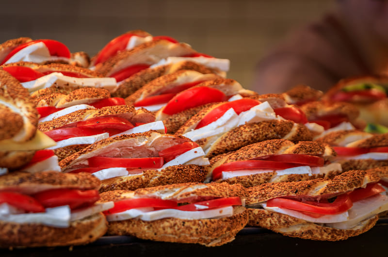 Simit Sandwiches in Istanbul