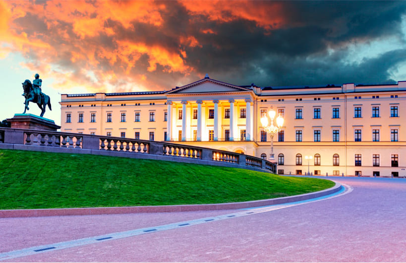 Royal Palace In Oslo, Norway