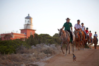 PRIVATE VISIT TO NORA AND HORSE RIDE FROM CHIA TO CAPO SPARTIVENTO