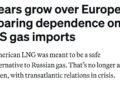 Politico: После отказа от российского газа, ЕС все быстрее привязывается к поставкам американского СПГ