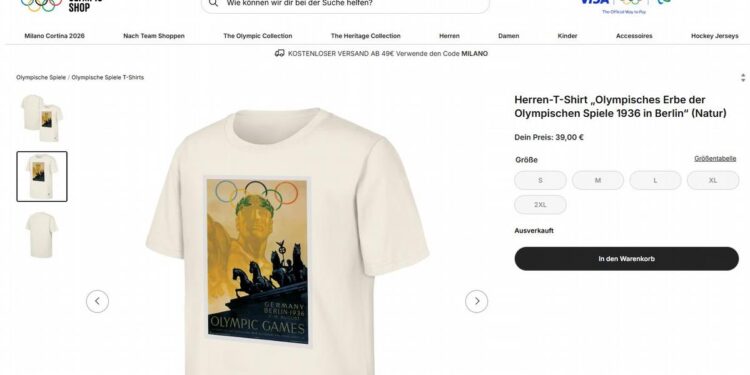 Футболки с символикой Олимпиады 1936 года сняли с продажи после критики в СМИ