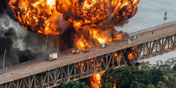 Масштабный пожар в Панамском канале: взорвался топливный резервуар, есть погибший и раненые (видео)