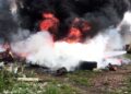 В Кишиневе загорелись старые шины возле автосервиса: пожар ликвидирован