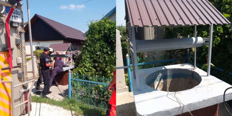 В селе Бричанского района женщина упала в колодец. Спасатели подняли её с 10-метровой глубины