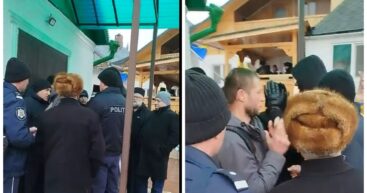 Скандал в Деренеу: священник Молдавской митрополии забаррикадировался в церкви, чтобы не пустить священника Бессарабской митрополии