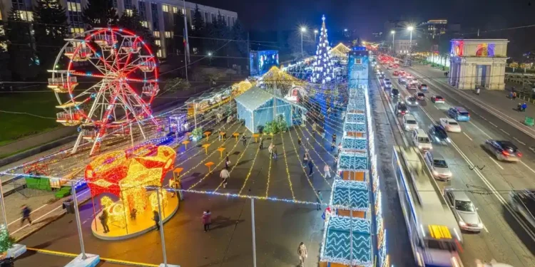 Как в центре Кишинёва встретят Новый 2026 год