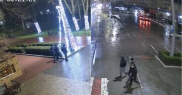 В Бельцах трое подростков сломали праздничную иллюминацию в парке. Вандалы попали на видео