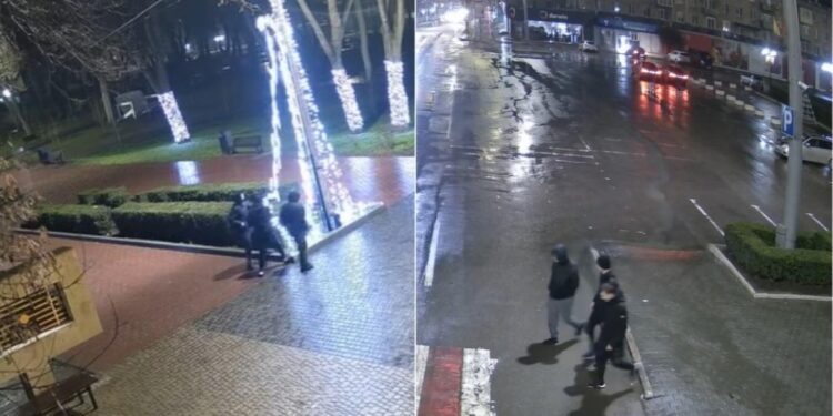 В Бельцах трое подростков сломали праздничную иллюминацию в парке. Вандалы попали на видео