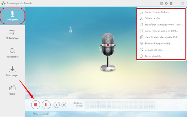 Enregistrer en mp3