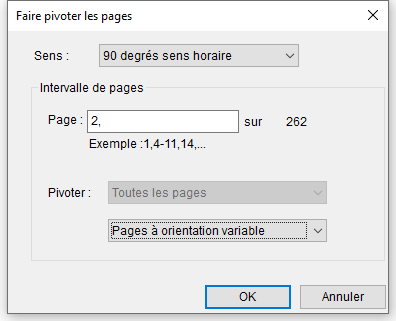 Pivoter pdf et enregistrer