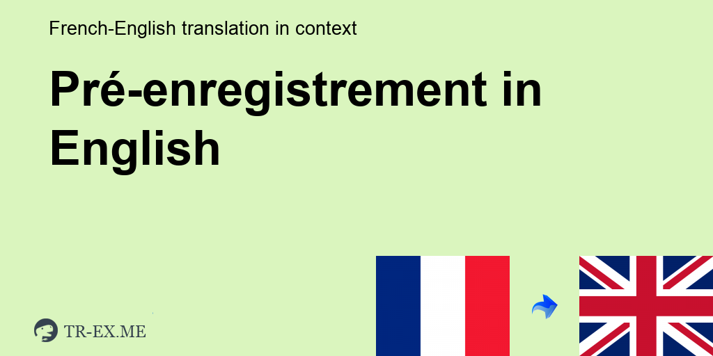 Pre enregistrer en anglais 2 Pre enregistrer en anglais
