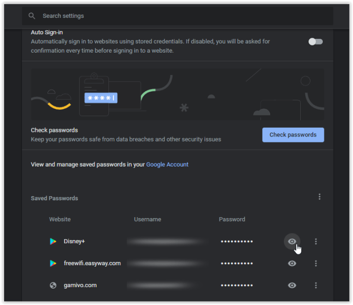 Google chrome enregistrer mot de passe