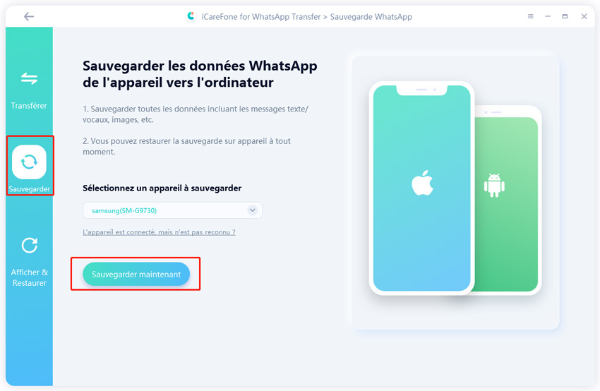 Enregistrer photo whatsapp