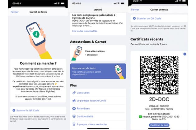 Enregistrer qr code covid
