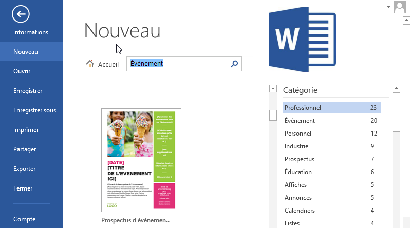 Où enregistrer les modèles word