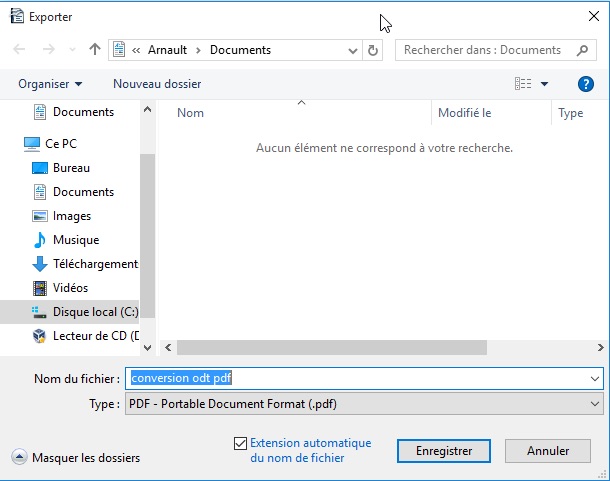 Comment enregistrer en pdf
