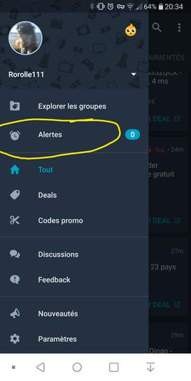 Dealabs enregistrer recherche