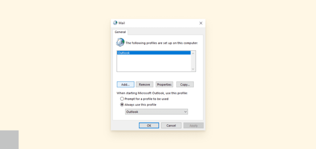 Outlook n'a pas pu enregistrer les paramètres de votre compte