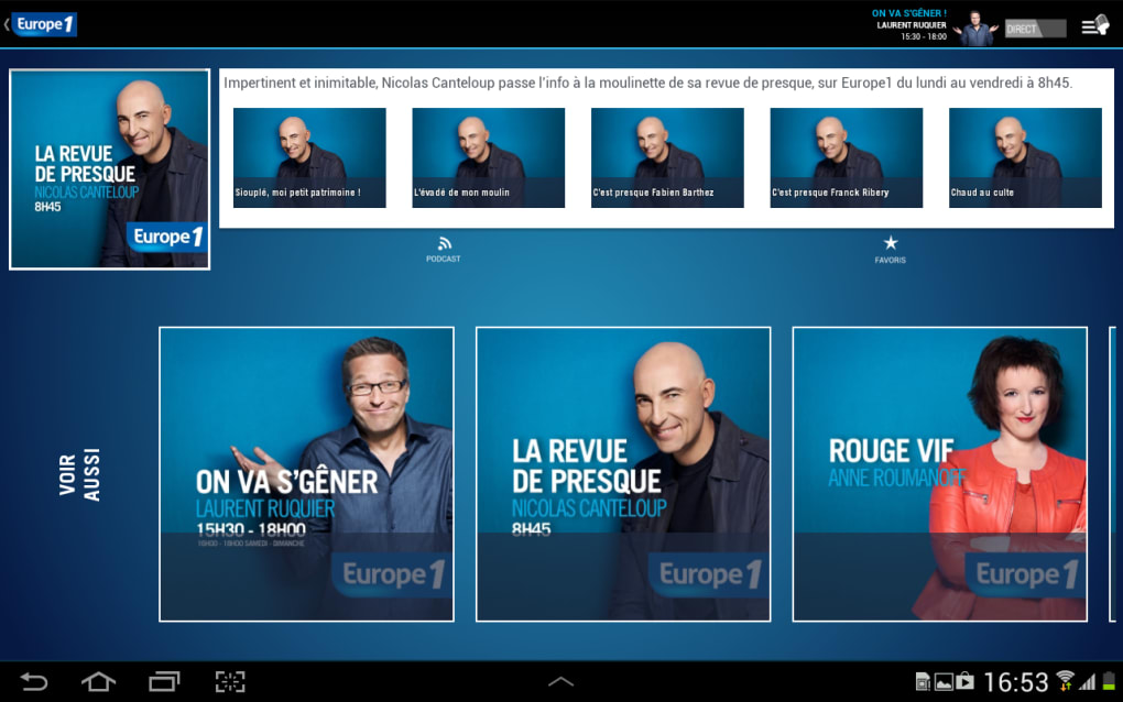 Enregistrer podcast europe 1