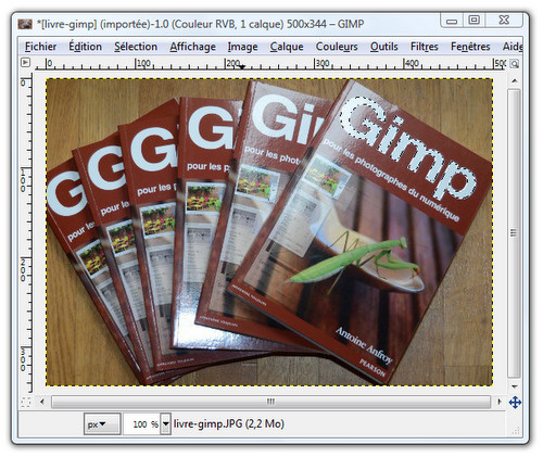 Gimp enregistrer en jpg