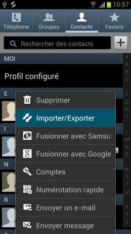Enregistrer numero sur carte sim