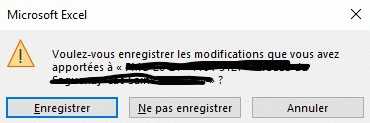 Enregistrer avant de quitter excel vba