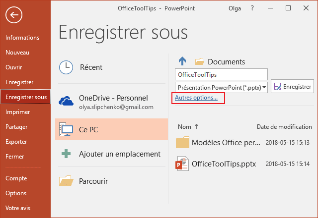 Difference entre enregistrer et incorporer
