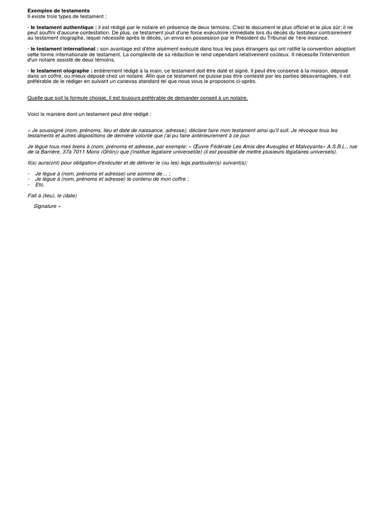 Enregistrer testament olographe chez notaire
