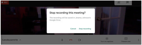 Enregistrer google meet