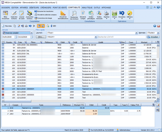 Enregistrer logiciel compta
