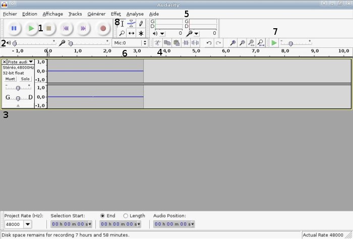 Parametrer audacity pour enregistrer