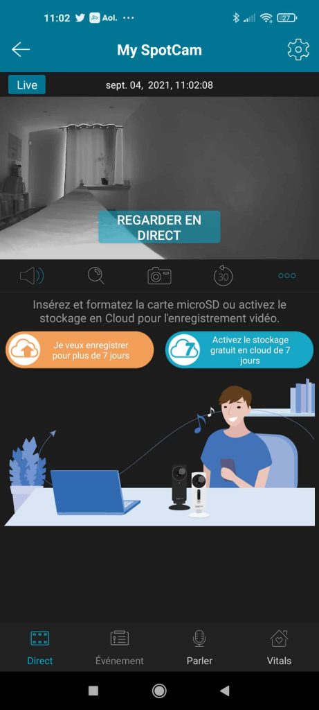 Enregistrer 7 jours