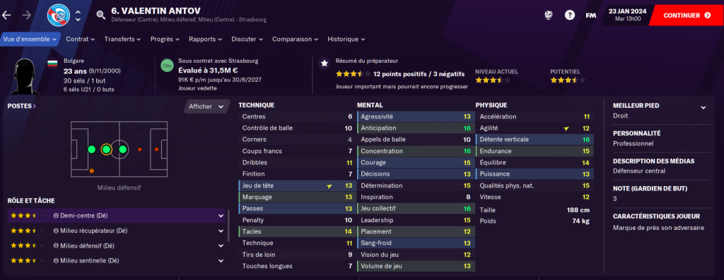 Enregistrer joueur football manager 2021