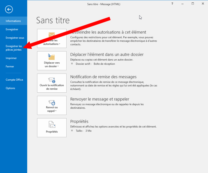 Impossible d'utiliser enregistrer pj