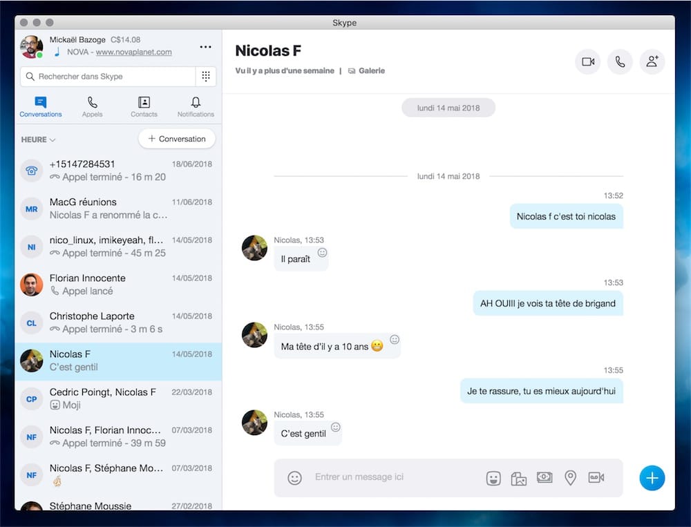 Enregistrer videos sur skype