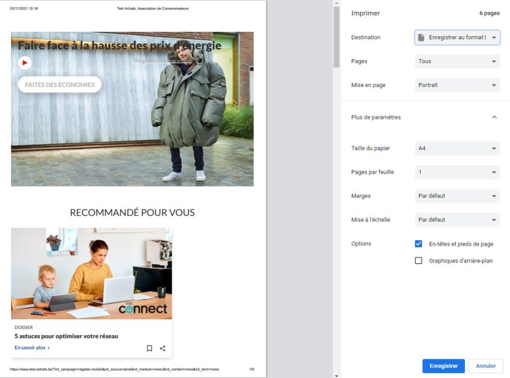 Avec quoi enregistrer une page web