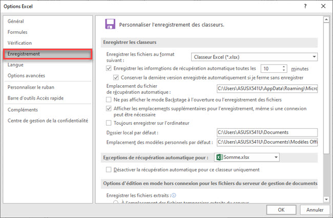J'ai ferme un fichier excel sans enregistrer