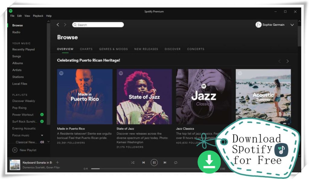 Enregistrer depuis spotify