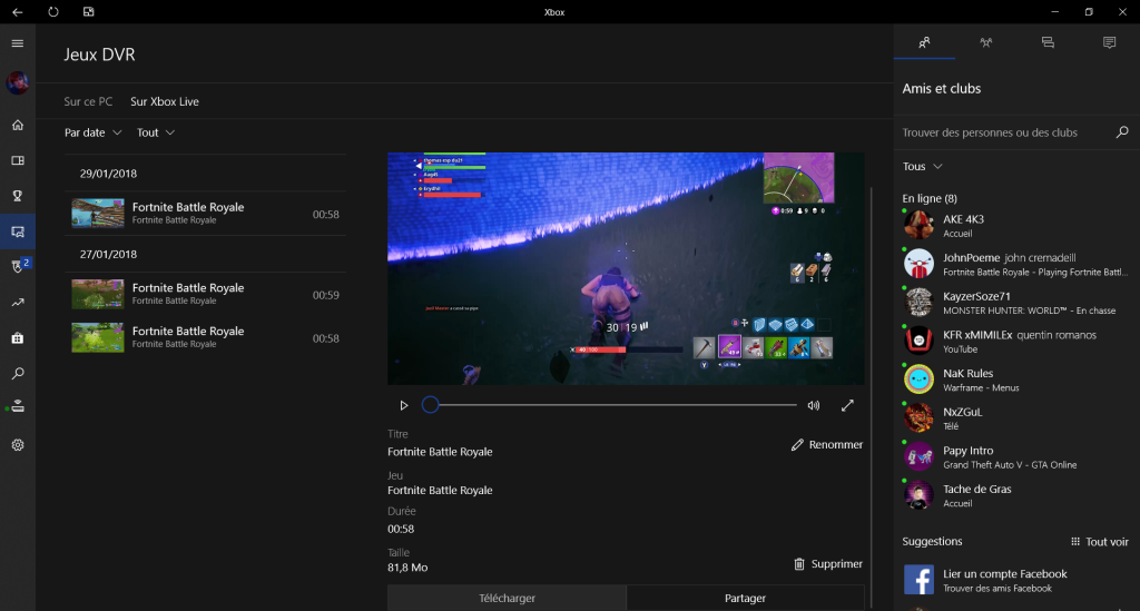 Enregistrer xbox one sur pc