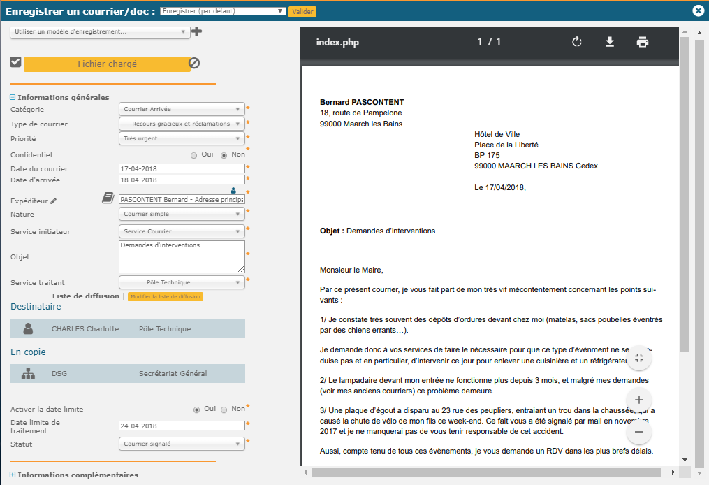 Comment enregistrer un document recu par mail