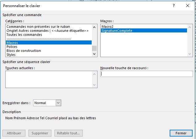 Raccourci clavier enregistrer excel