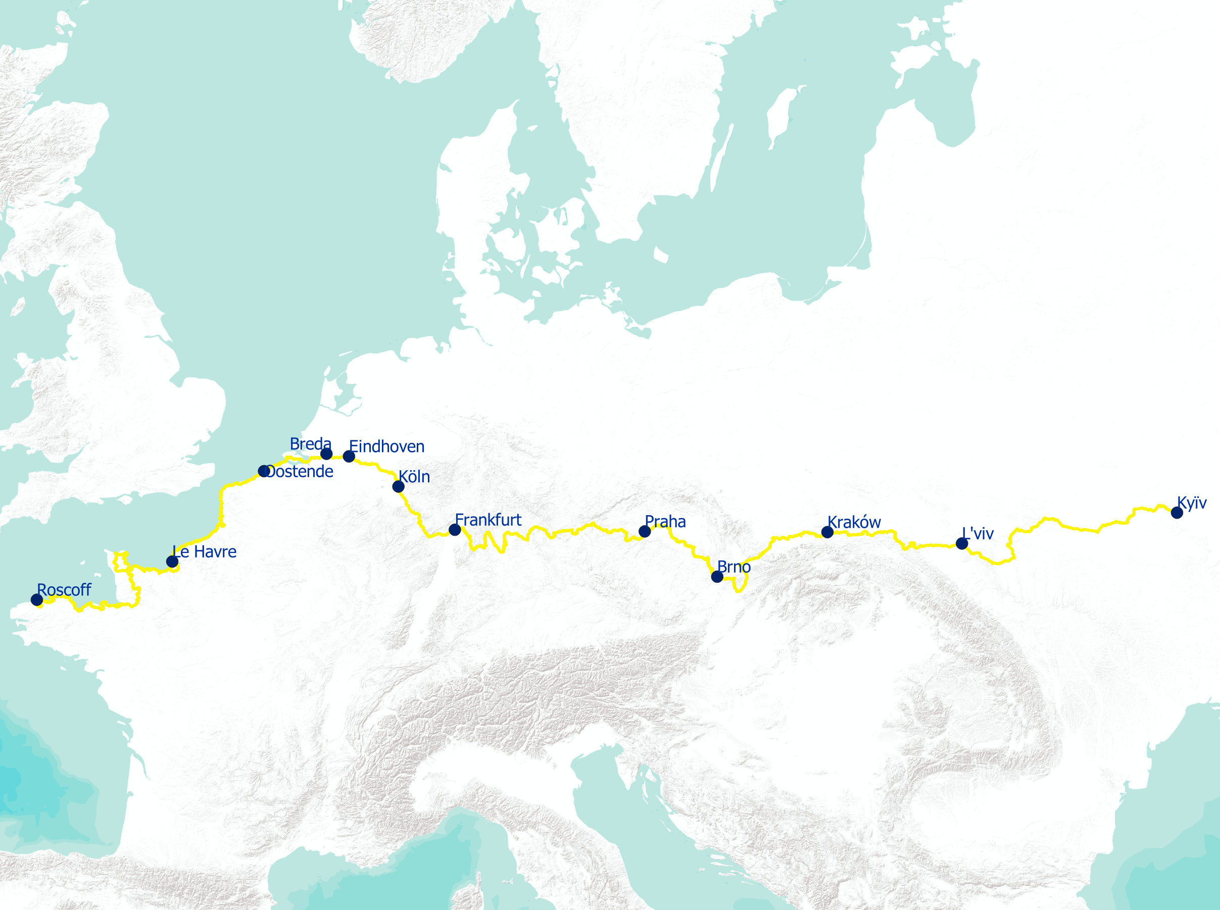 Eurovelo 4 Central Europe Route V2 Carré