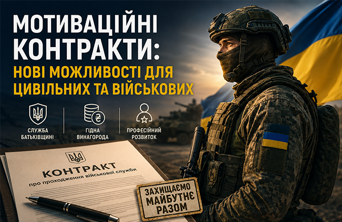 Мотиваційні контракти: нові можливості для цивільних та військових