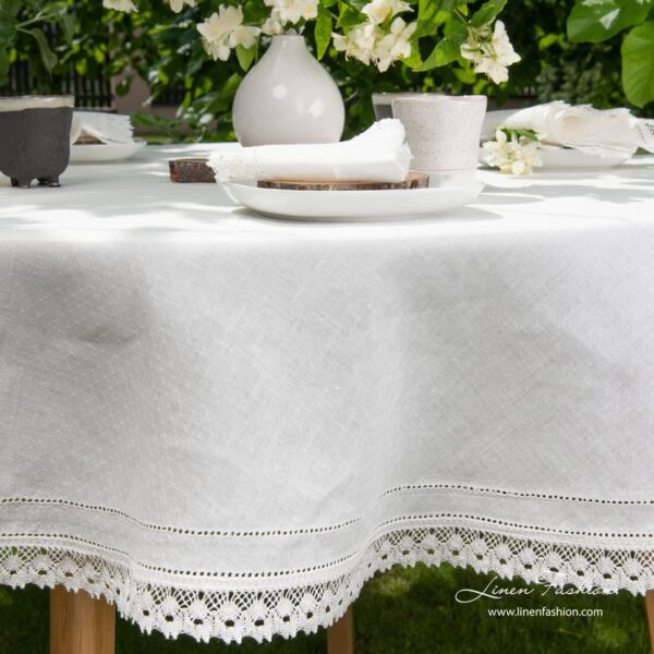 NORA Nappe ronde/ovale blanche – Image 2