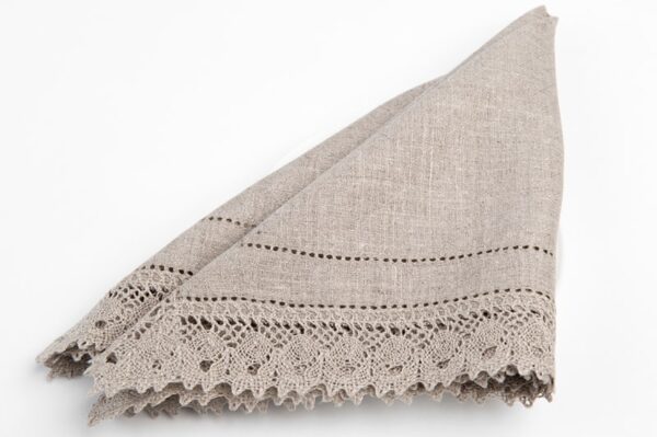 NORA Serviette de table lin naturel