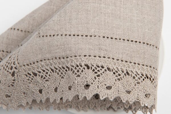 NORA Serviette de table lin naturel – Image 2